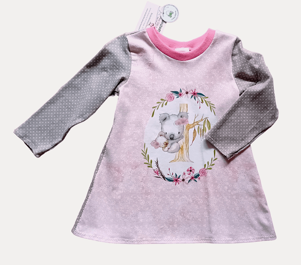 Kinderkleid langarm KOALA in Gr. 86