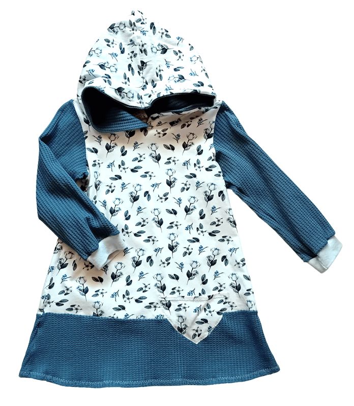 Kapuzenkleid Kinder langarm ROSEN in Gr. 98