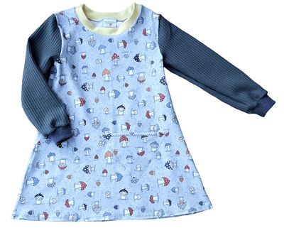 Kinderkleid langarm  PILZEWIESE in Gr. 98