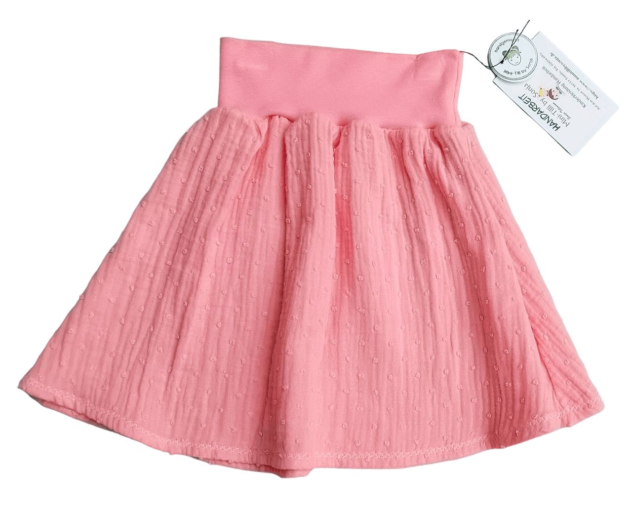 Kinderrock Tellerrock MUSSELIN apricot in Gr.  98/104