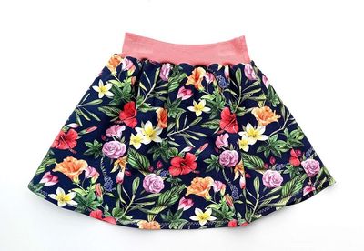 Kinderrock Tellerrock BLUMENMEER in Gr.  98/104