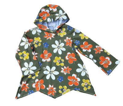 Zipfelpullover Kinder BLUMEN RETRO in Gr. 128