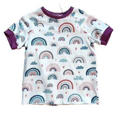 Kinder T-Shirt REGENBOGEN in Gr. 86