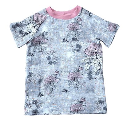 Kinder T-Shirt VINTAGE BLUMEN in Gr. 128
