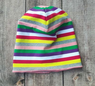 Kinder Beanie STREIFEN BUNT / 3-10 Jahre