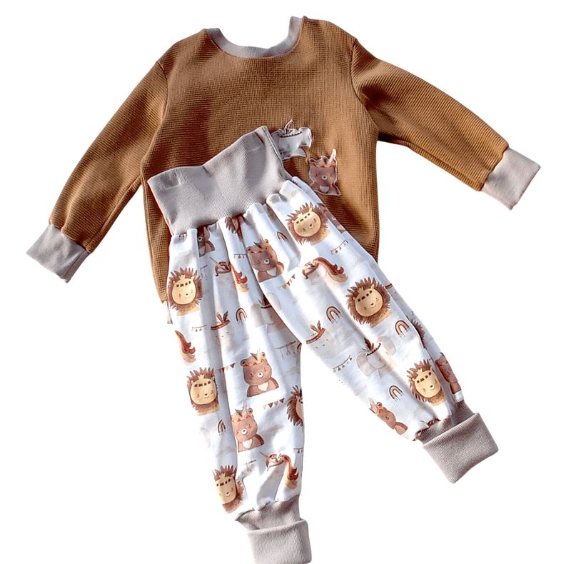 Kinder Set Pullover & Hose  WILDE TIERE in Gr. 86/92