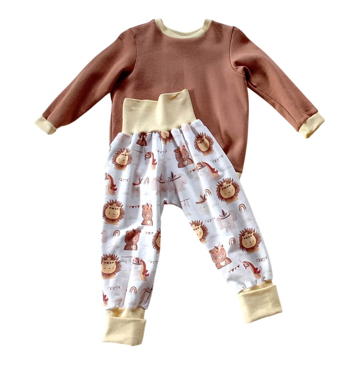 Kinder Set Pullover & Hose WILD ANIMALS in Gr.  98/104