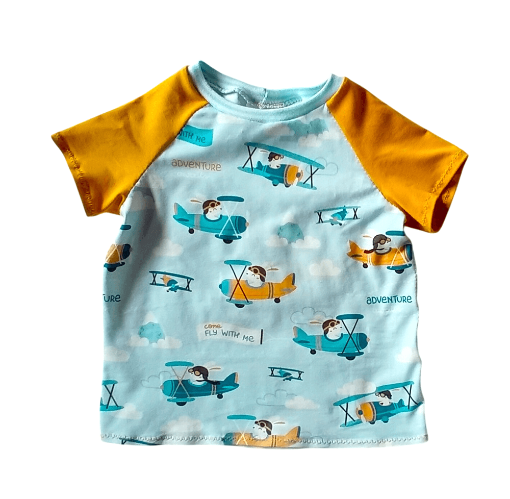 Kinder T-Shirt FLUGZEUGE in Gr. 80