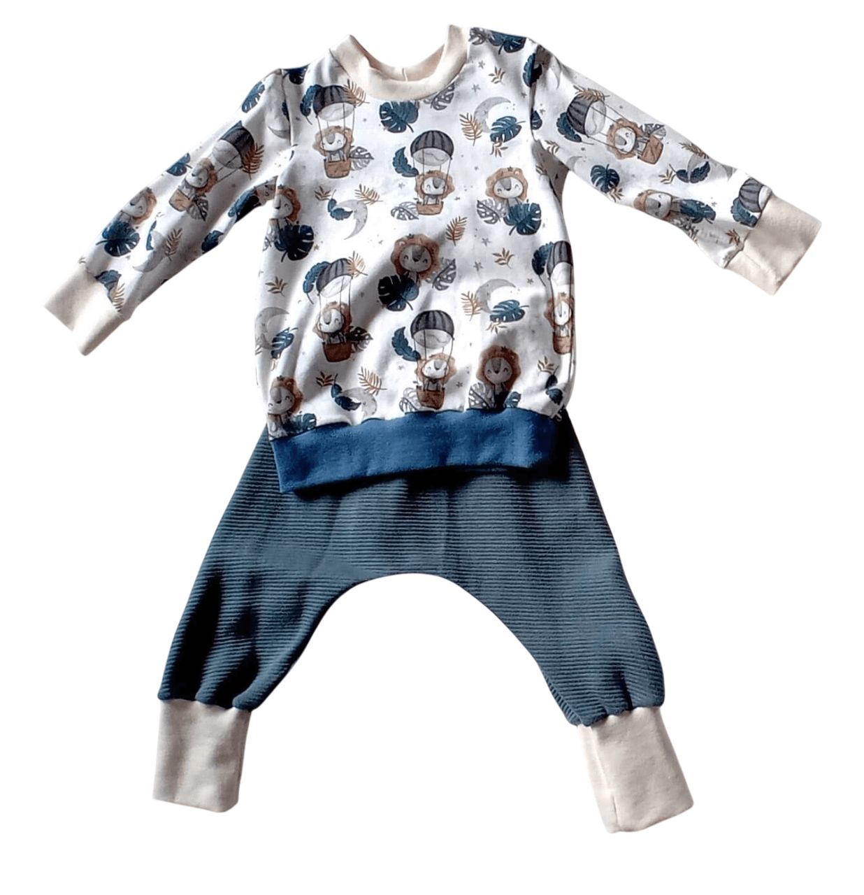 Baby Set Pumphose und Pullover LION REISE in Gr. 80