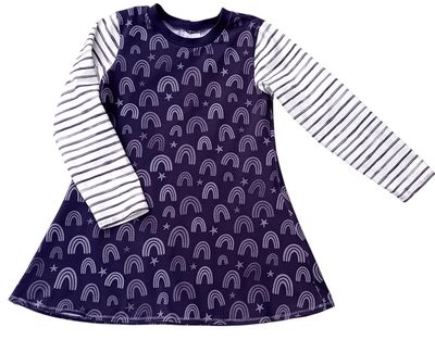 Kinderkleid langarm REGENBOGEN in Gr. 116