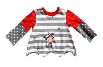 Zipfelpullover Kinder HERZGIRLY in Gr. 80 Zipfelpullover Kinder HERZGIRLY in Gr. 80