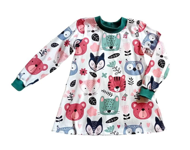 Kinderkleid langarm WALDFREUNDE in Gr. 92