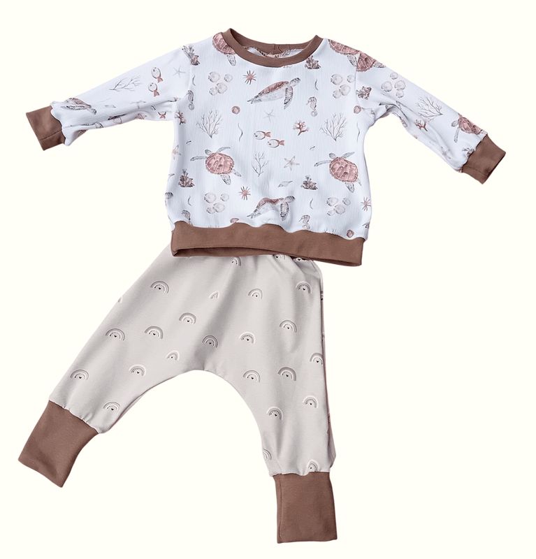 Baby Set Pumphose Pullover UNTERWASSERWELT in Gr. 68/74