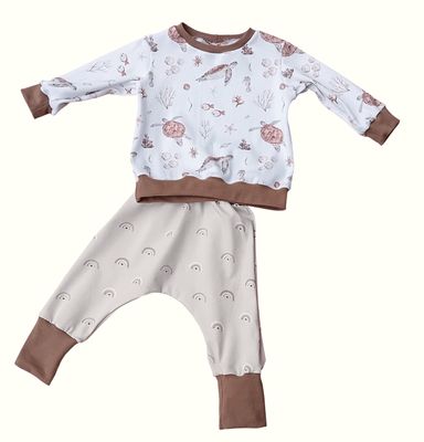 Baby Set Pumphose Pullover UNTERWASSERWELT in Gr. 68/74