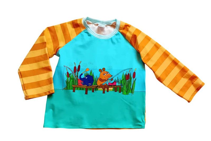 Langarmshirt Kinder MAUS Angeltag in Gr. 116