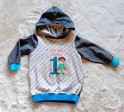 Kapuzenpullover Jungen  *1. GEBURTSTAG* in Gr. 86