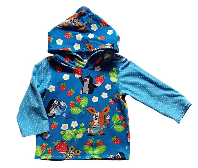 Kapuzenpullover Kinder  MAULWURF in Gr. 80