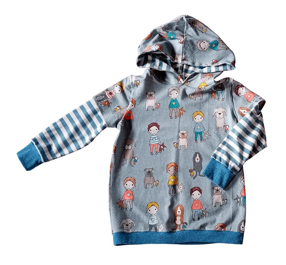 Kapuzenpullover Jungen  HUNDE in Gr. 110/116
