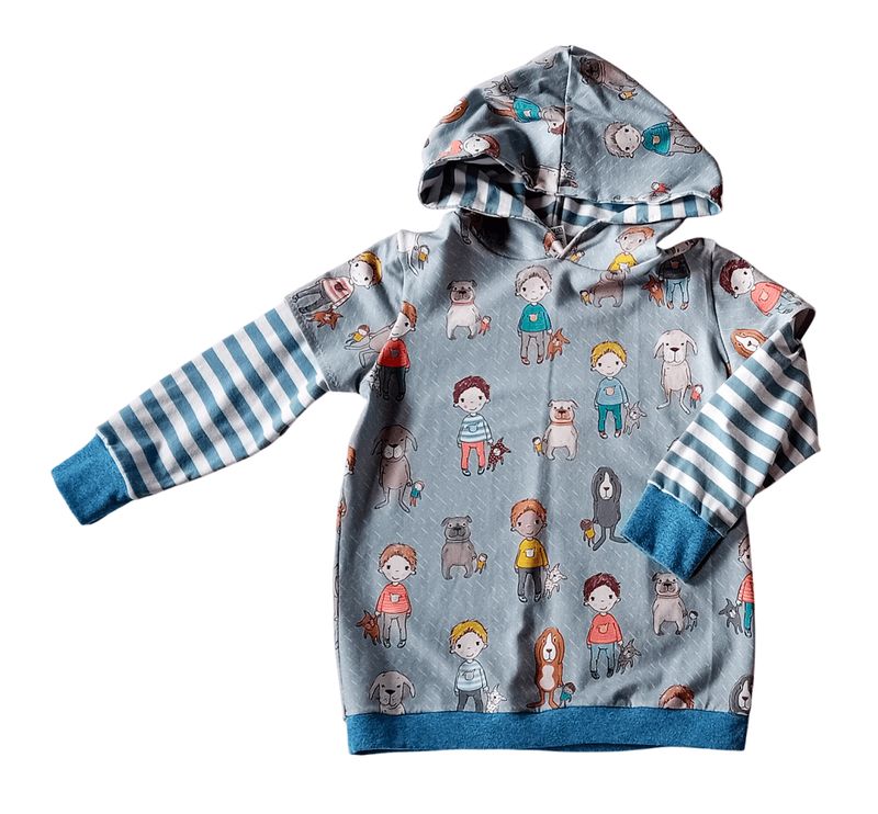 Kapuzenpullover Jungen  HUNDE in Gr. 110/116