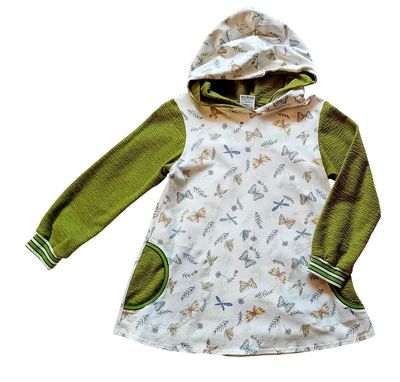 Kapuzenpullover Kinder Hoodie SCHMETTERLINGE in Gr. 122