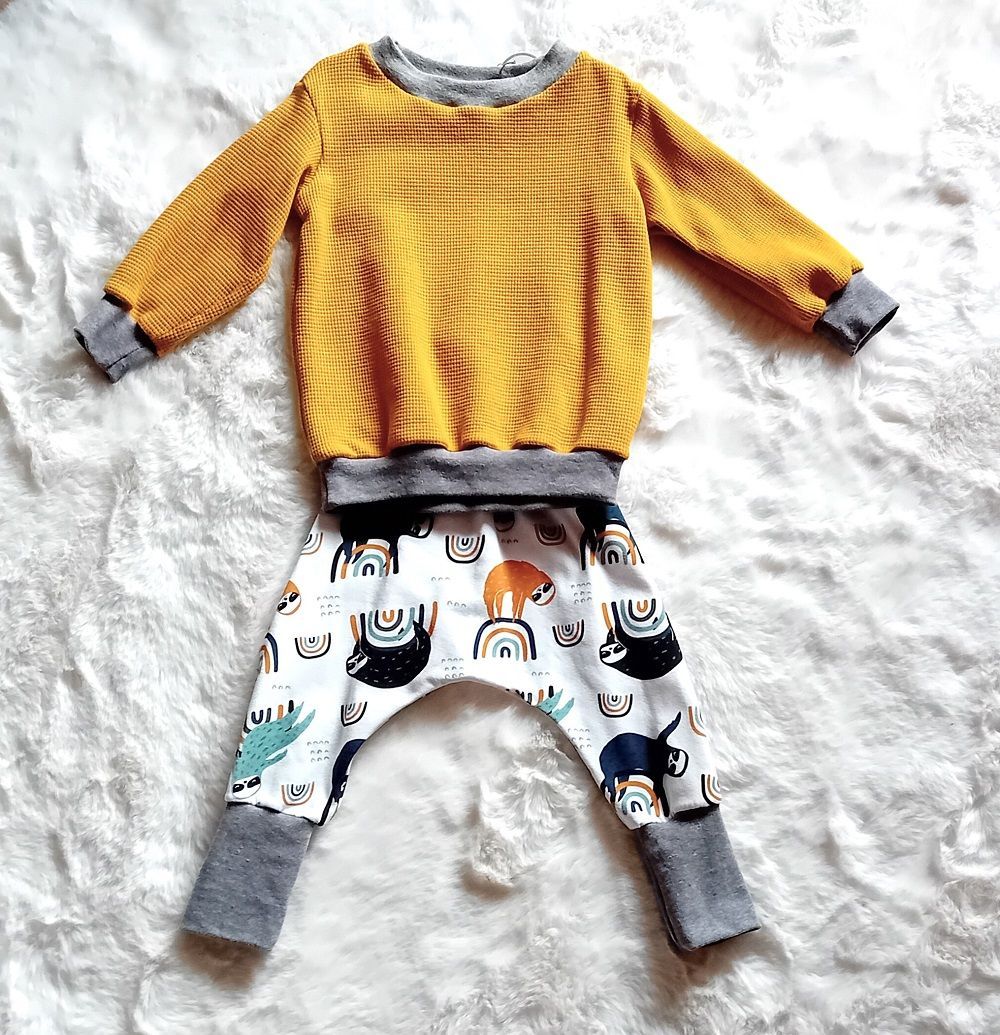 Baby Set Pumphose & Pullover FAULTIERE in Gr. 68/74
