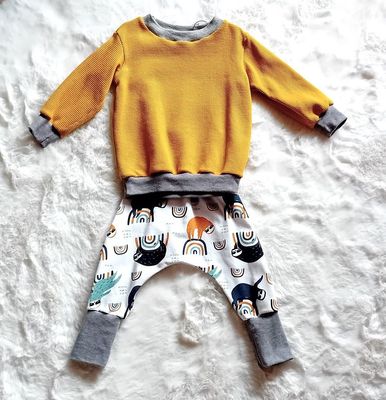 Baby Set Pumphose & Pullover FAULTIERE in Gr. 68/74