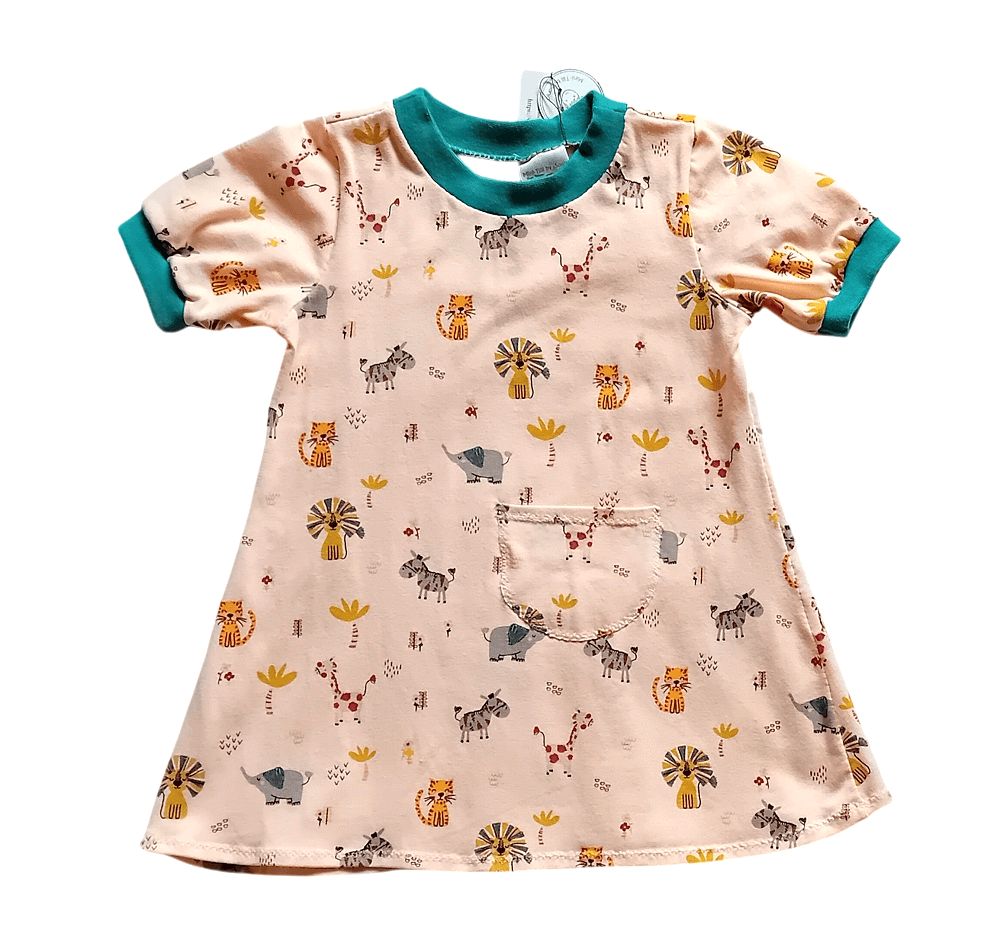 Kinderkleid Sommerkleid SAFARITIERE in Gr. 86