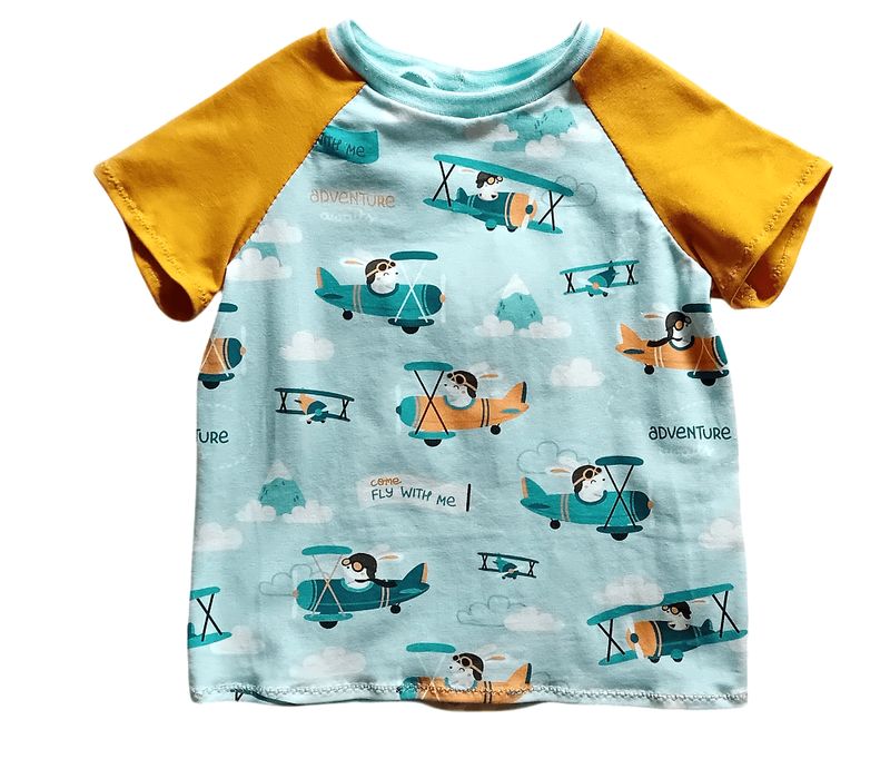 Kinder T-Shirt FLUGZEUGE in Gr. 80