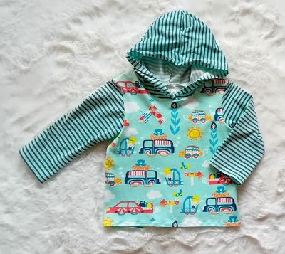Kapuzenpullover Kinder Hoodie SOMMERAUSFLUG in Gr. 80
