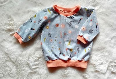 Baby Pullover GRAS & BLUMEN in Gr. 68
