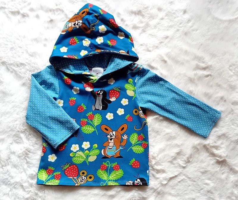 Kapuzenpullover Kinder  MAULWURF in Gr. 80