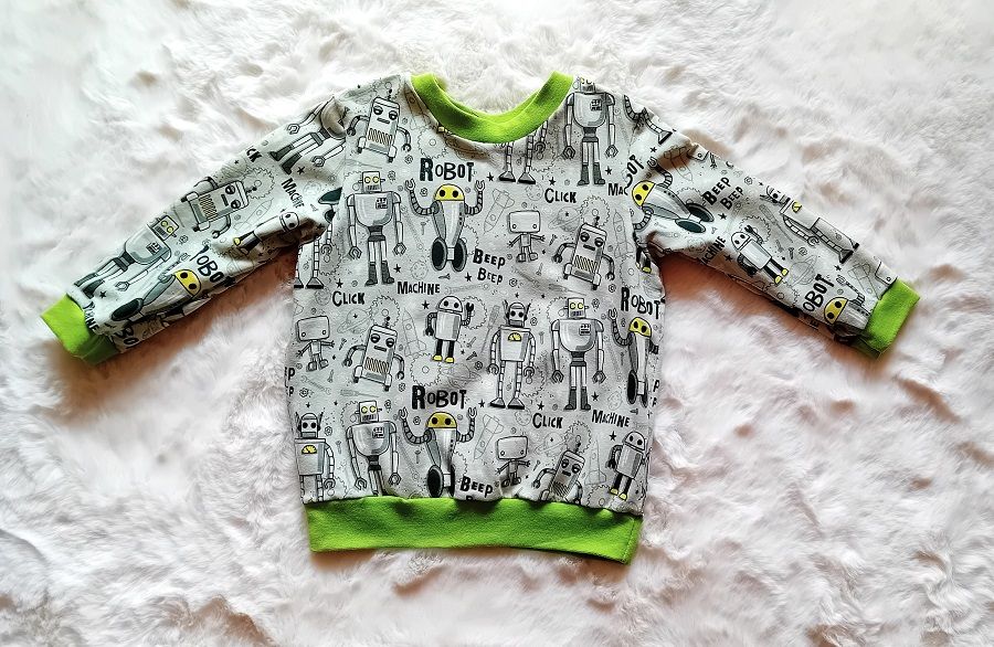Jungen Pullover ROBOTER in Gr. 92