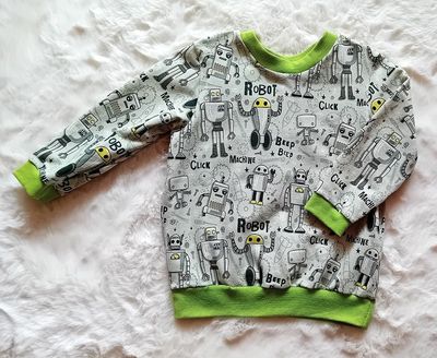 Jungen Pullover ROBOTER in Gr. 92