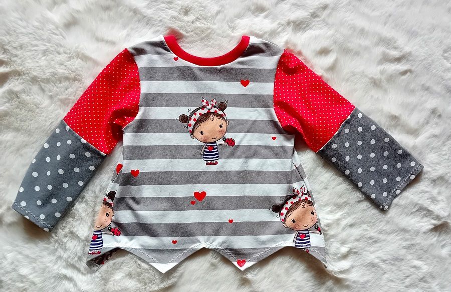 Zipfelpullover Kinder HERZGIRLY in Gr. 80