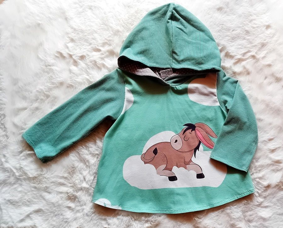 Kapuzenpullover Kinder Hoodie ESELPANEL in Gr. 92