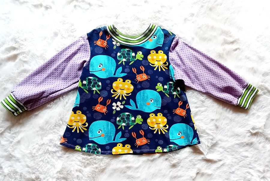 Kinderpullover langarm KLEINER WAL in Gr. 86