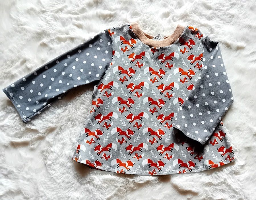 Kinderpullover langarm LUSTIGER FUCHS in Gr. 86