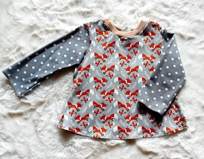 Kinderpullover langarm LUSTIGER FUCHS in Gr. 86
