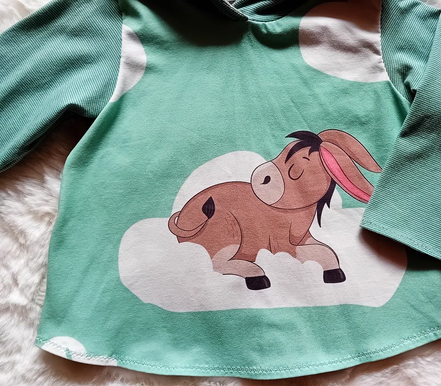 Kapuzenpullover Kinder Hoodie ESELPANEL in Gr. 92