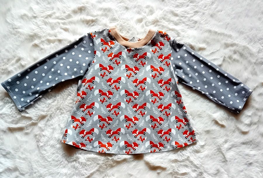 Kinderpullover langarm LUSTIGER FUCHS in Gr. 86