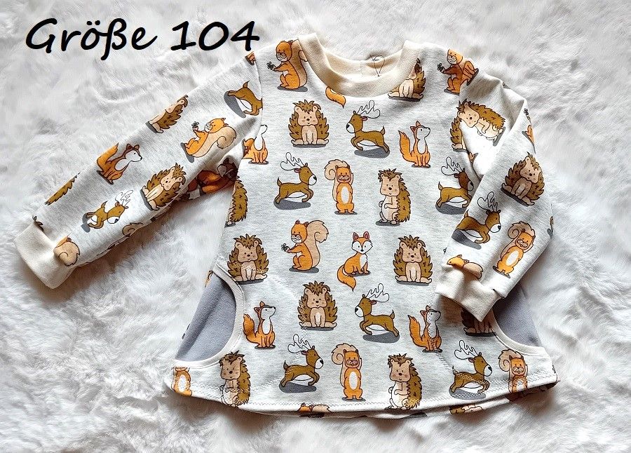 Kinderpullover langarm LUSTIGE TIERE in Gr. 80, 104 und 110