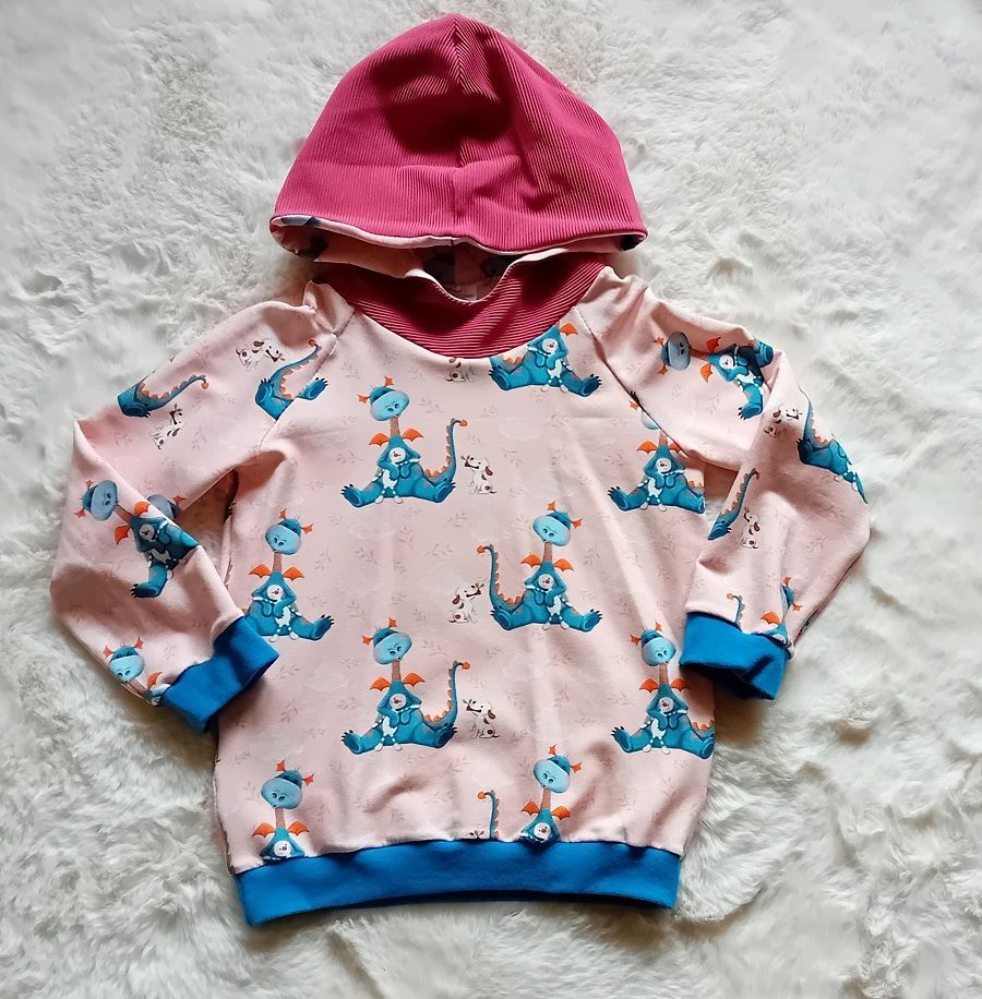 Kapuzenpullover Kinder Hoodie DRACHENKIND in Gr. 110 und 116