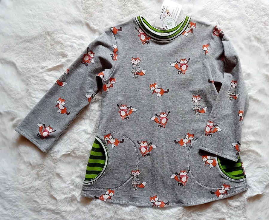 Kinderpullover langarm FRECHER FUCHS in Gr. 86 und 122 Kinderpullover langarm FRECHER FUCHS in Gr. 86 und 122