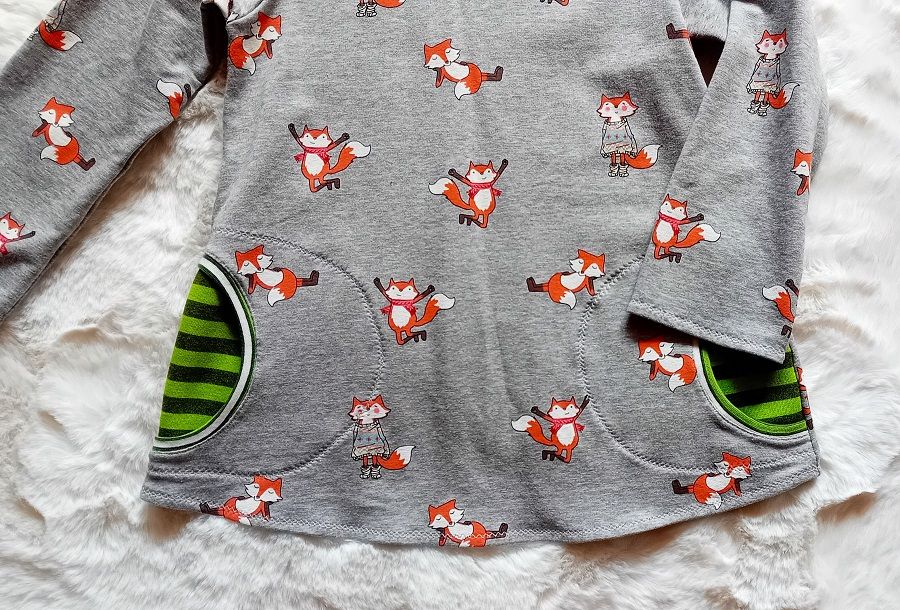Kinderpullover langarm FRECHER FUCHS in Gr. 86 und 122