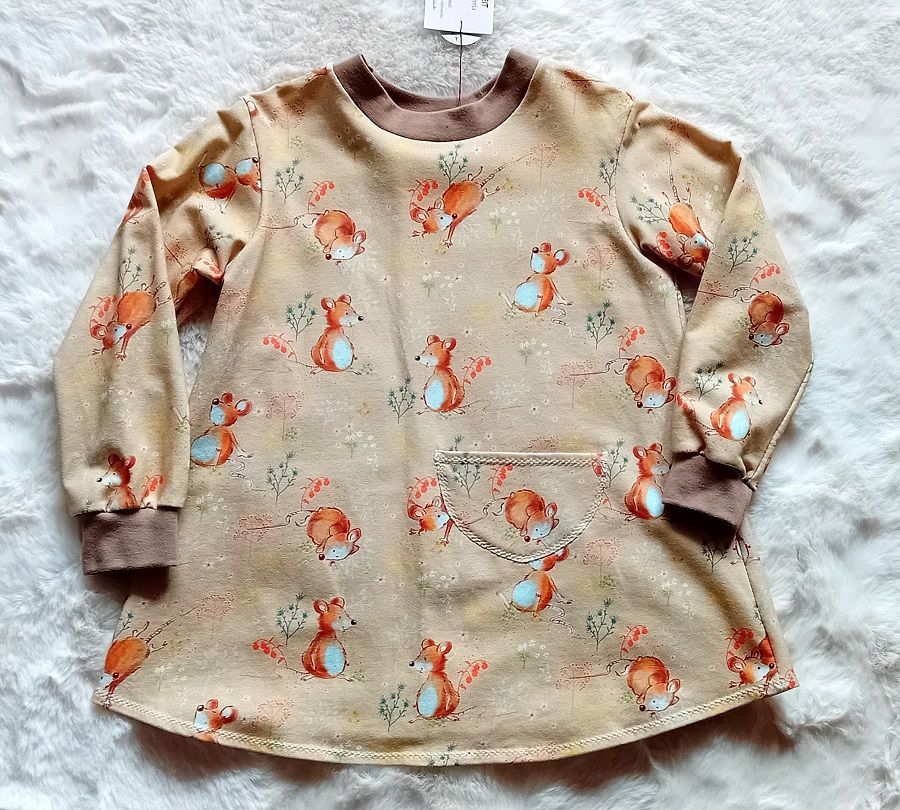 Kinderpullover langarm KLEINE MAUS in Gr. 128