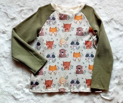 Langarmshirt Kinder WALDLIEBE in Gr. 128 Langarmshirt Kinder WALDLIEBE in Gr. 128