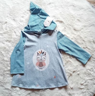 Kapuzenpullover Kinder Hoodie EULE ELLA in Gr. 122 Kapuzenpullover Kinder Hoodie EULE ELLA in Gr. 122