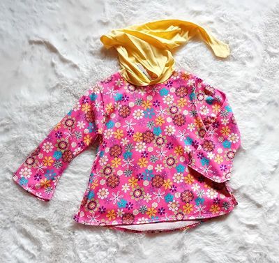 Kapuzenpullover Kinder Hoodie BLUMENRAD in Gr. 104