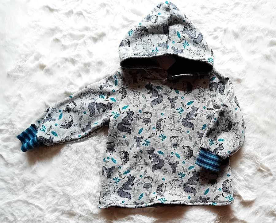 Kapuzenpullover Kinder WALDFREUNDE in Gr. 86