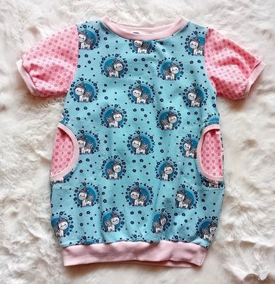 Baby Ballonkleid EINHORN in Gr. 74/80